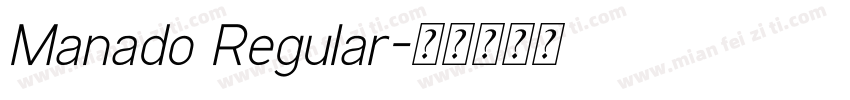 Manado Regular字体转换